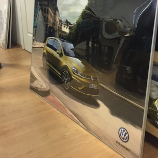 Plastikāta izdruka ievietota klik rāmī