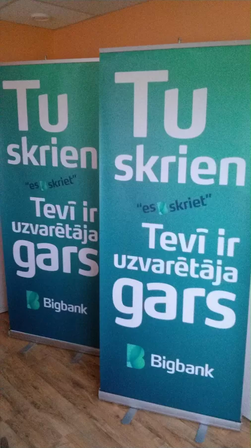 Pārnēsājamie stendi - mehānismi un izdruka